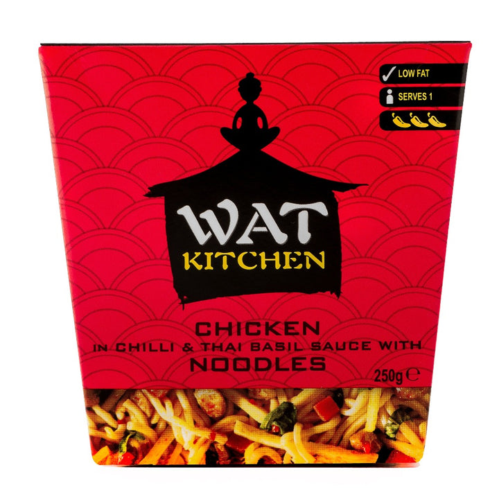Chicken in chilli & Thai basil sauce with noodles - Pack of 6